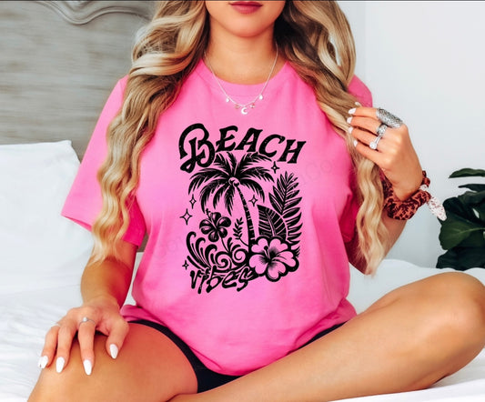 Beach Vibes transfer Black