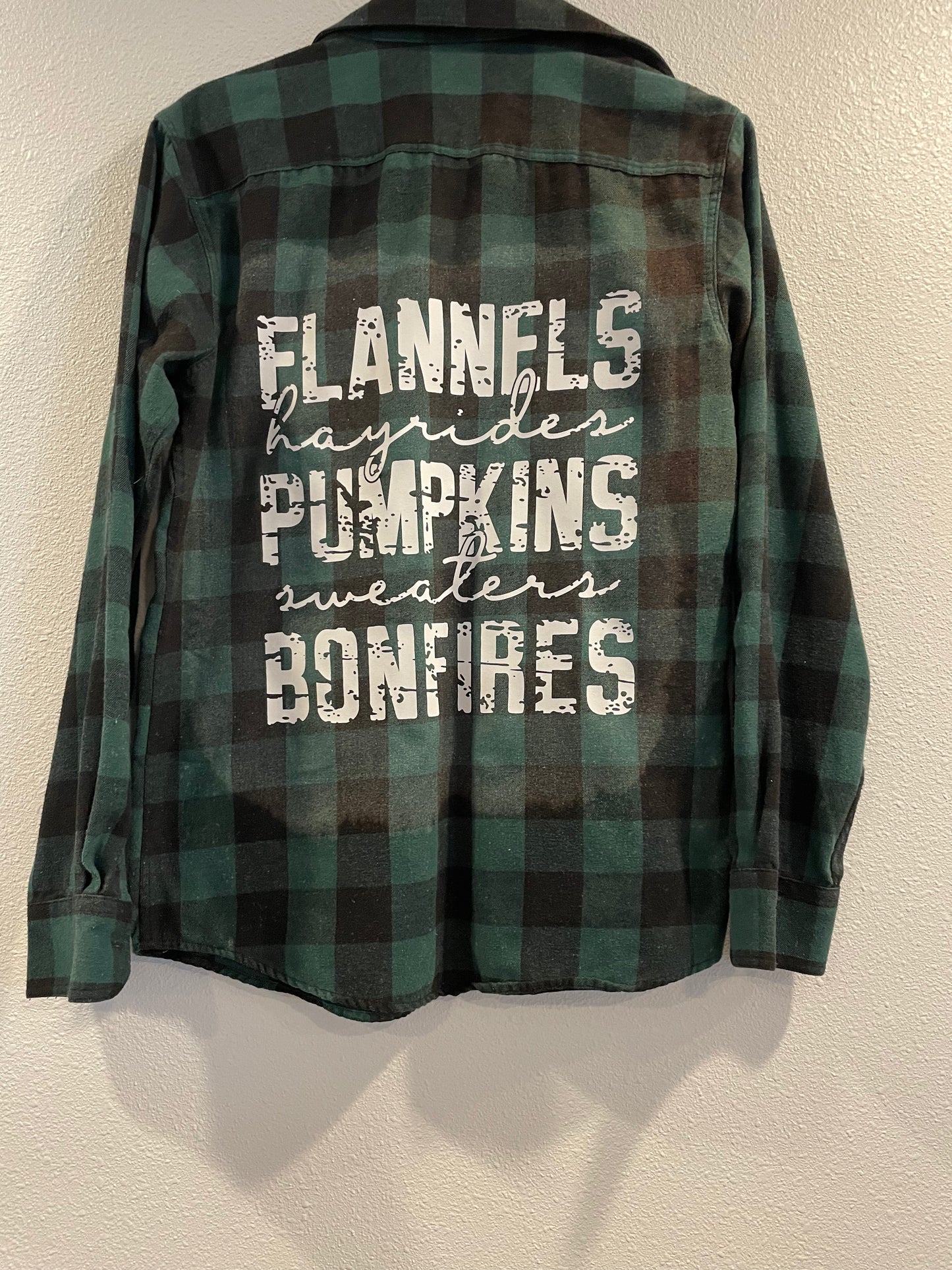 Small Upcycled Flannel- Flannels Hayrides