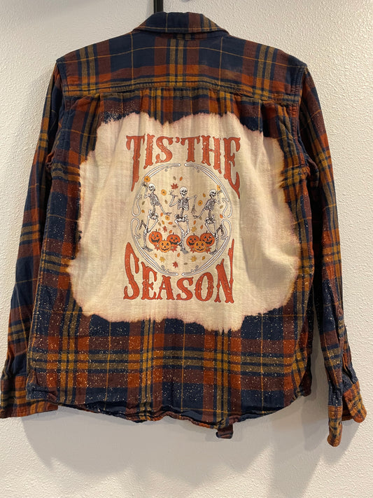 Small Upcycled Flannel- Tis the Season