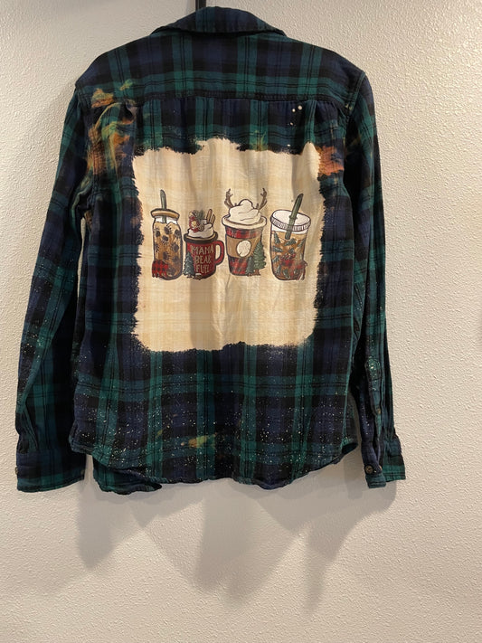 Medium Upcycled Flannel- Mama Fuel