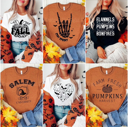 Mystery Halloween + Fall  bundle 30 single color prints