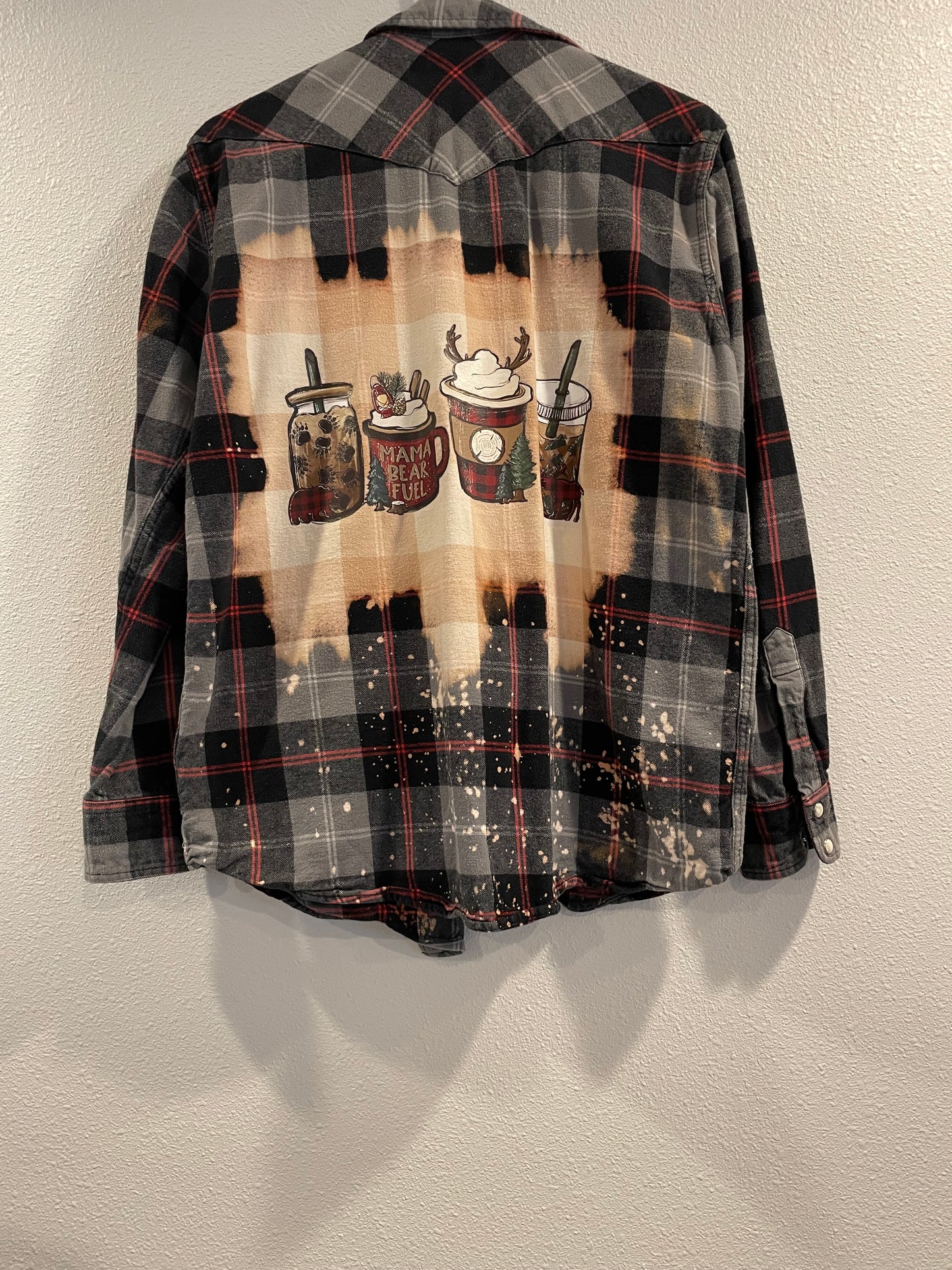 Medium Upcycled Flannel- Mama Fuel