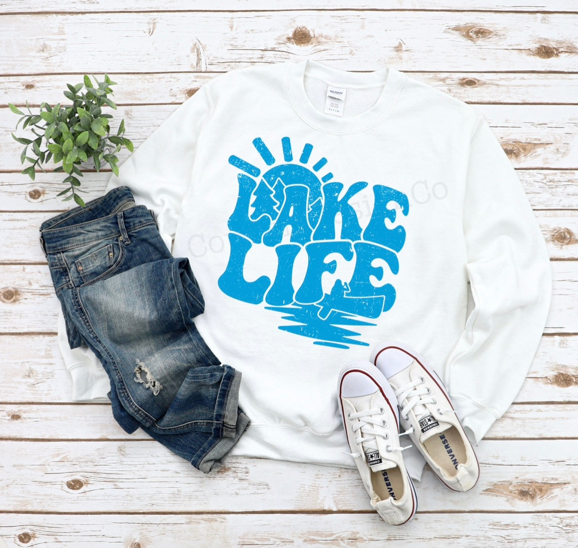 Lake Life transfer Light Blue