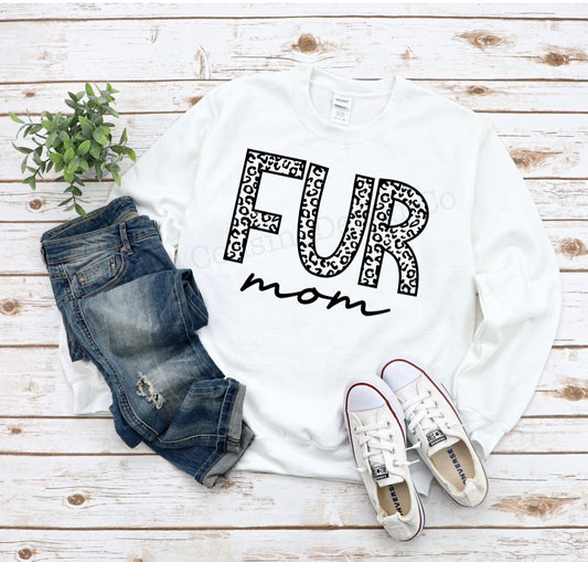 Fur Mom transfer BLACK